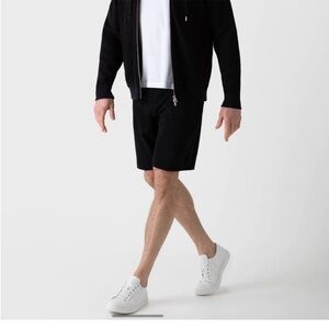 Sunspel Loopback Shorts in Black